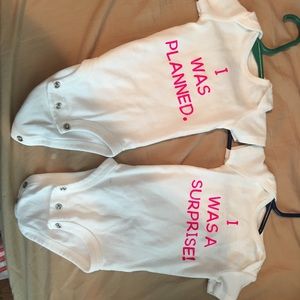 Twin girl onesies